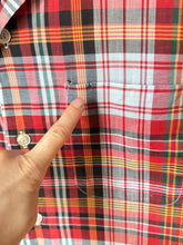 Load image into Gallery viewer, vintage 1950s plaid cotton short sleeve shirt