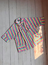 Load image into Gallery viewer, vintage 1950s rainbow terrycloth beach jacket