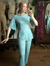 Load image into Gallery viewer, vintage 1960s lace pant set {xs}