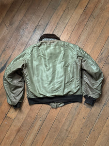 vintage 1950s nylon B-15 flight jacket bomber