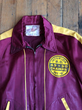Load image into Gallery viewer, vintage 1940s two tone Hockey letterman satin jacket