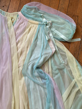 Load image into Gallery viewer, vintage 1960s colorful peignoir lingerie set {L}