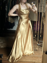 Load image into Gallery viewer, vintage 1950s gold gown {m}