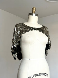 vintage 1930s French sequin cape