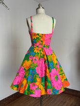 Load image into Gallery viewer, vintage 1960s pink floral Hawaiian sun dress {s-m}
