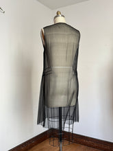 Load image into Gallery viewer, vintage 1920s black sheer silk dress {m/L}