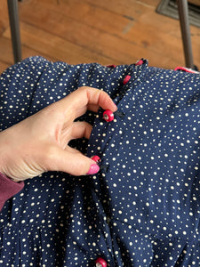 vintage 1940s 50s polka dot dress {XL}