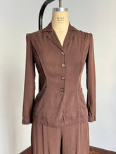 Load image into Gallery viewer, vintage 1940s leisure suit {xs} 40s pant suit slack suit