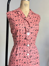 Load image into Gallery viewer, vintage 1950s pink cotton romper {M/L}