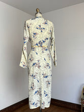 Load image into Gallery viewer, vintage 1940s novelty print rayon dress {xs}