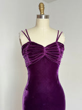 Load image into Gallery viewer, vintage 1930s purple velvet gown {xs}