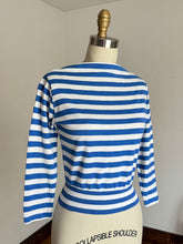 Load image into Gallery viewer, vintage 1950s 60s cotton striped long sleeve t shirt {xs-m}