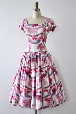 vintage 1950s Jerry Gilden floral dress