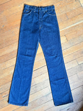 Load image into Gallery viewer, vintage 1970s LEVIS denim jeans for someone TALL 30&quot;W