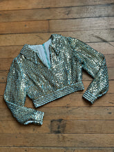 Load image into Gallery viewer, vintage 1960s sequin crop top {s}