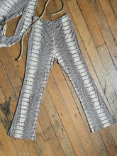 Load image into Gallery viewer, vintage 1960s snakeskin pant set tunic mini dress and pant set {xs}