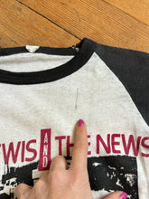 Load image into Gallery viewer, vintage 1980s Huey Lewis &amp; the News w/ Doug and the Slugs raglan t shirt