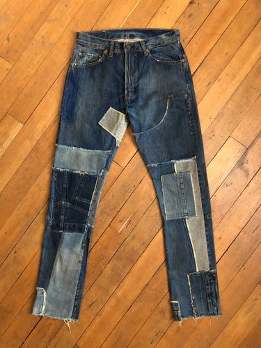 vintage LVC patched sample Red Line Big E jeans W31