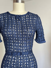 Load image into Gallery viewer, vintage 1940s ribbon knit dress {xs-m}