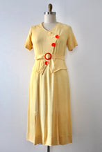 Load image into Gallery viewer, vintage 1930s NRA yellow dress