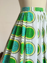 Load image into Gallery viewer, vintage 1950s watermelon skirt {xs}