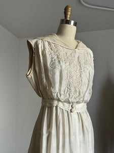 antique Edwardian silk white gown {xs}