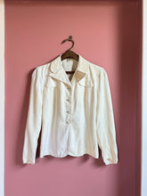 Load image into Gallery viewer, vintage 1940s WWII Women’s Naval WAVES button up blouse {s}