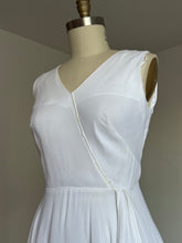 Load image into Gallery viewer, AS-IS vintage 1960s white chiffon evening dress {m}