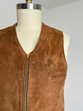 Load image into Gallery viewer, vintage 1940s leather vest {m}