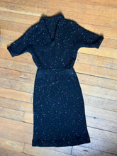 Load image into Gallery viewer, vintage 1950s flecked knit sweater dress {s-L}