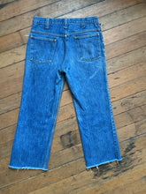 Load image into Gallery viewer, vintage 1970s GWG cut off denim jeans 30W