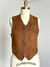 Load image into Gallery viewer, vintage 1940s leather vest {m}