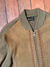 Load image into Gallery viewer, vintage 1960s suede cardigan sweater