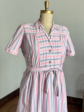 Load image into Gallery viewer, vintage 1940s cotton striped dress {2X}