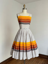 Load image into Gallery viewer, vintage 1960s linen sun dress set with shawl {xxs}