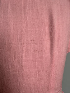 vintage 1940s pink linen blouse {xs}