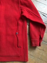 Load image into Gallery viewer, vintage 1950s FILSON cruiser red wool mackinaw jacket AS-IS