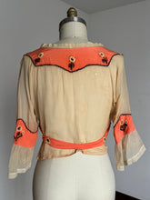 Load image into Gallery viewer, AS-IS vintage 1910s 20s silk sheer blouse {s/m}