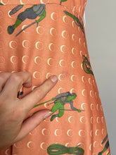 Load image into Gallery viewer, vintage 1970s hikers hiking print dress {xs}