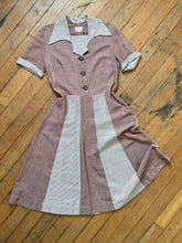 Load image into Gallery viewer, vintage 1940s two tone dress {L}
