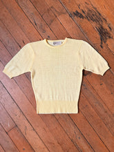 Load image into Gallery viewer, vintage 1940s 50s Catalina yellow knit sweater top {xs-m}