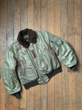 Load image into Gallery viewer, vintage 1950s nylon B-15 flight jacket bomber