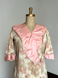 antique 1910s cotton wrap dressing gown {XL}