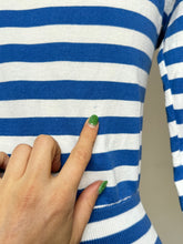 Load image into Gallery viewer, vintage 1950s 60s cotton striped long sleeve t shirt {xs-m}