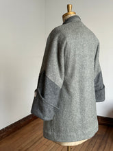 Load image into Gallery viewer, vintage 1950s grey two-tone coat {up to XL}