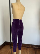 Load image into Gallery viewer, vintage 1950s purple velvet pants {xs}