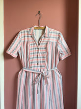 Load image into Gallery viewer, vintage 1940s cotton striped dress {2X}