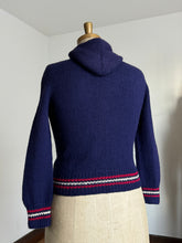 Load image into Gallery viewer, vintage 1960s hooded knit zip up sweater {m-2X}