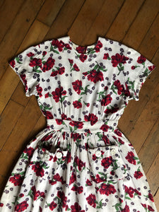 vintage 1940s floral dress {xs/s}