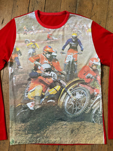 vintage 1970s dirt bike long sleeve shirt